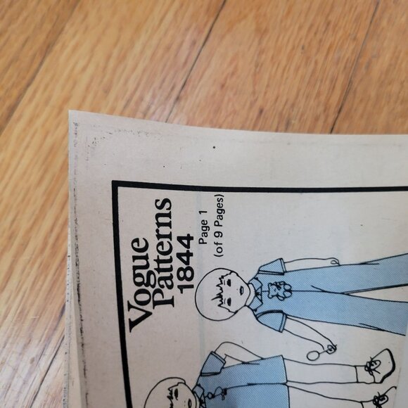 Little Vogue Toddlers Transfer Togs Sewing Pattern 1844 Size 4 Vintage Set - Picture 9 of 12